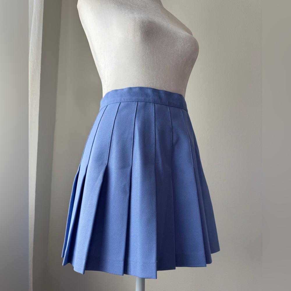 Vintage ‘90s Head Sportswear Periwinkle Pleated Athletic Mini Skirt